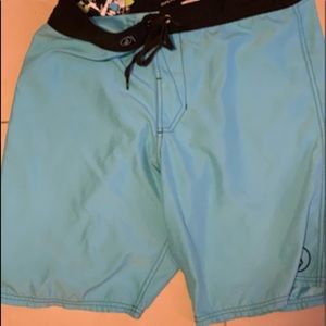 Volcom board shorts, light blue. Size 36.